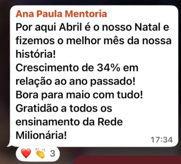 Depoimento Ana Paula Mentoria — melhor mês da história